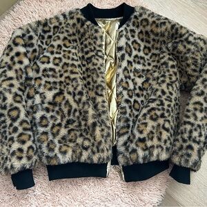 Epic threads from Macys Leopard and Gold reversible jacket.